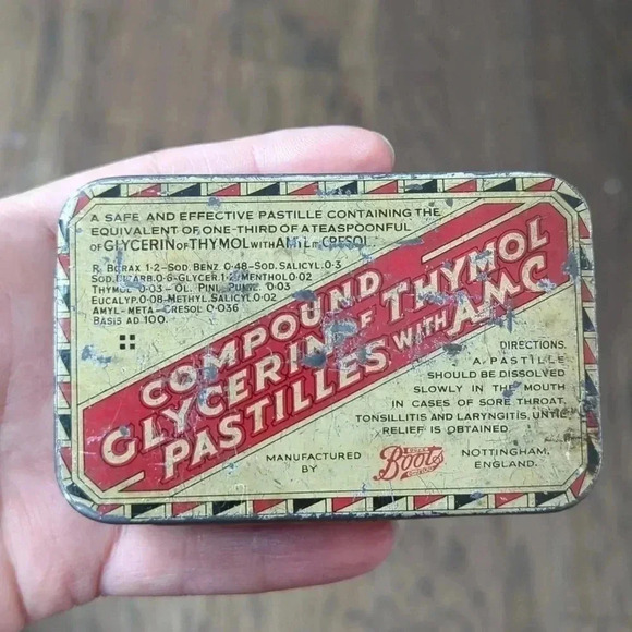 1950's Glycerin of Thymol Pastilles - Picture 1 of 8
